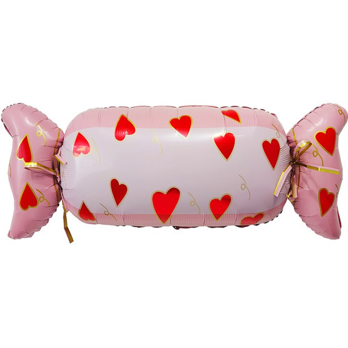 Шар фигура "Конфета с сердечками"
