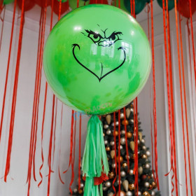 Большой стеклянный шар 90 см "Гринч"