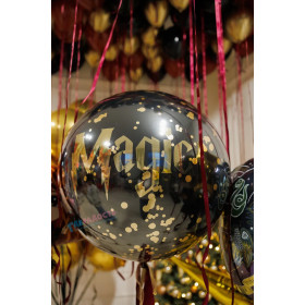 Стеклянный шар 60 см черный "Магия"