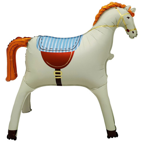 Ходячий шар "Лошадь кремовая",  сатин