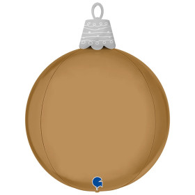 Сфера 3D "Елочная игрушка", бежевая