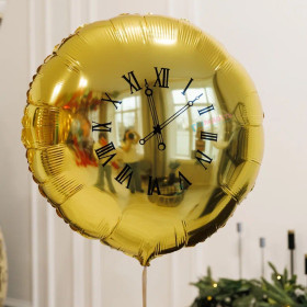 Шар круг 81 см "Золотые Куранты"