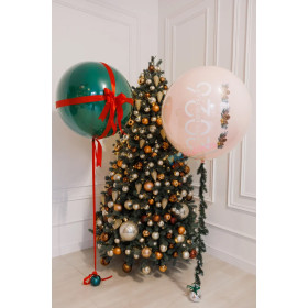 Два стеклянных шара 60 см "Новый год 2026"