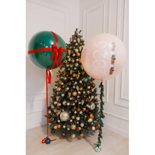 Два стеклянных шара 60 см "Новый год 2026"