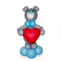 Плетеная фигура из шаров "Мишка Тедди"