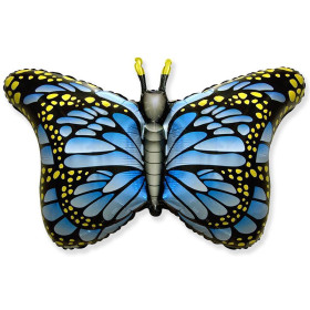 Шар фигура "Бабочка монарх" синяя