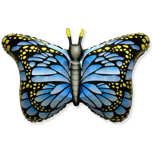 Шар фигура "Бабочка монарх" синяя