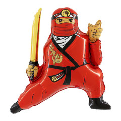Шар фигура "Ниндзя", красный