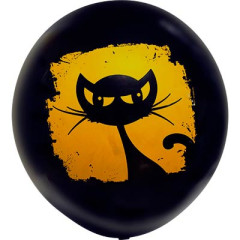Латексный шар "Кошка Черная"