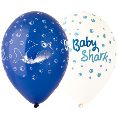 Латексный шар "Акуленок. Baby Shark"