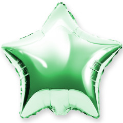Шар Звезда 46 см, зеленая металлик