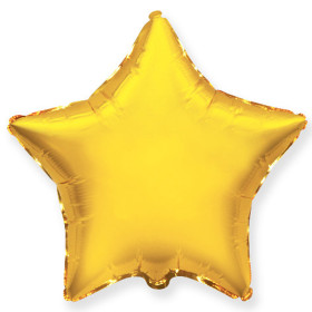Шар Звезда 81 см, золотая сатин