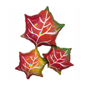 Шар фигура "Кленовые листья", переливы