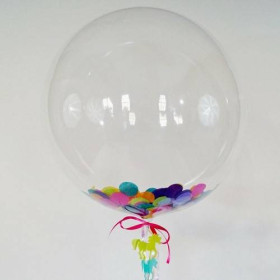 Шар Bubble с разноцветным конфетти
