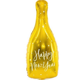 Шар фигура "Бутылка Шампанского", новогодние звезды