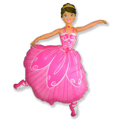 Шар фигура "Балерина", розовая