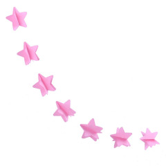 Бумажная гирлянда "Звезды", розовая