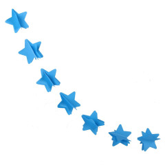 Бумажная гирлянда "Звезды", синяя