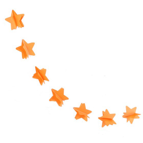 Бумажная гирлянда "Звезды", светло-оранжевая