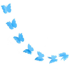 Бумажная гирлянда "Бабочки", синяя