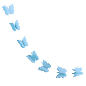 Бумажная гирлянда "Бабочки", голубая