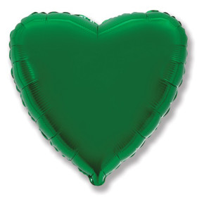 Шар Сердце зеленое 81 см, пастель