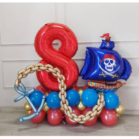 Поинт из шаров "Пираты Карибского моря"