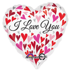 Шар Джамбо "ILY Водопад сердец"