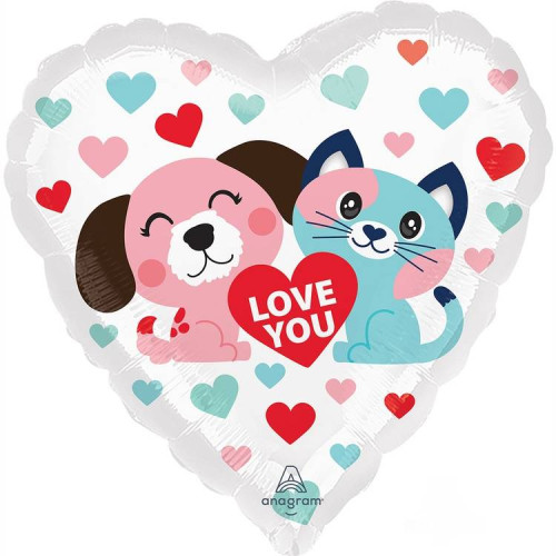 Шар сердце, Котик и Собачка