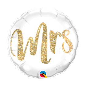 Шар круг "MRS", Глиттер золото