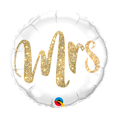 Шар круг "MRS", Глиттер золото