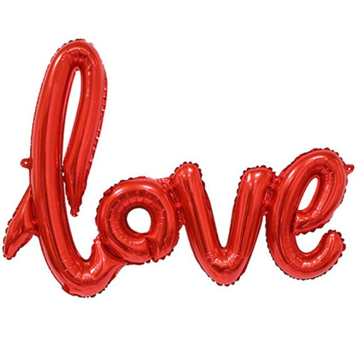 Шар-фигура надпись "Love", красная, 56 см