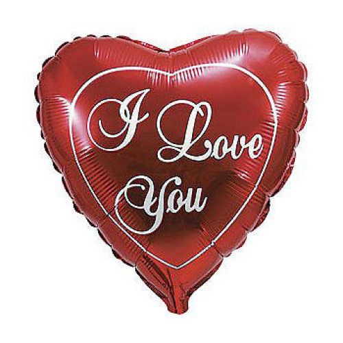 Шар сердце "ILY", красное 60 см