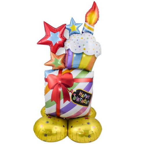 Ходячий шар "Кекс. Happy birthday"