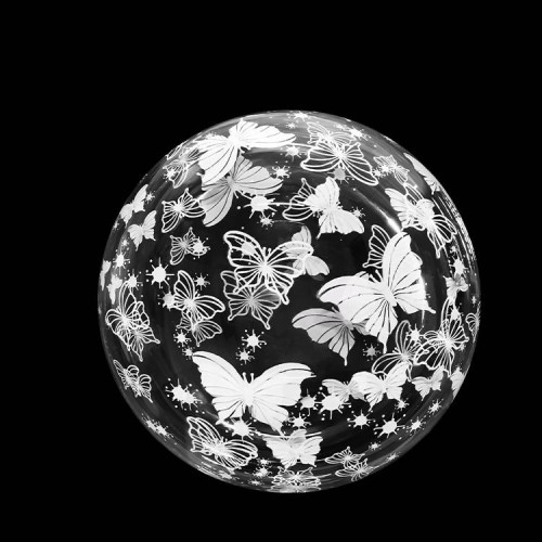 Шар BUBBLE "Белые Бабочки"