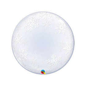 Шар BUBBLE "Снежинки"