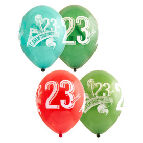 Латексный шар "23 февраля", ассорти