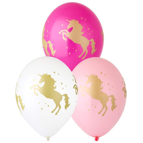 Латексный шар "Сказочный единорог", ассорти