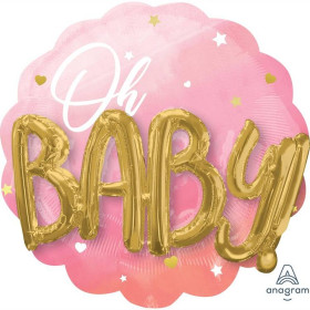 Шар Джамбо "Oh Baby. Буквы", девочка