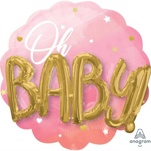 Шар Джамбо "Oh Baby. Буквы", девочка