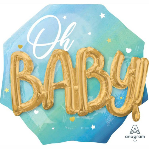 Шар Джамбо "Oh Baby. Буквы", мальчик