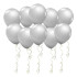 Шары под потолок серебро (металлик), 100 штук