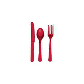Столовые приборы красные "Apple Red"