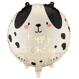 Шар круг "Собачка HAPPY BIRTHDAY" ПД