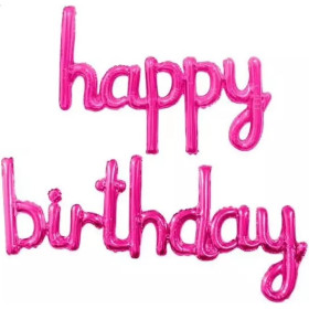 Буквы, Мини-Надпись "Happy Birthday", фуше