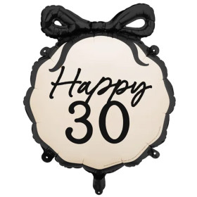 Шар круг "ШАР с бантом HAPPY 30" ПД