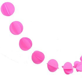 Гирлянда-шары бумажные, розовая