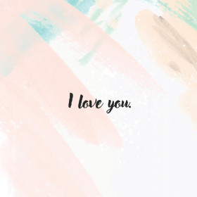 Поздравительная открытка "I Love You"