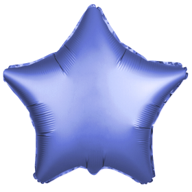 Шар Звезда 46 см, синяя сатин