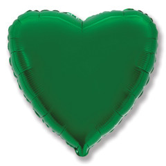 Шар Сердце зеленое 46 см, пастель